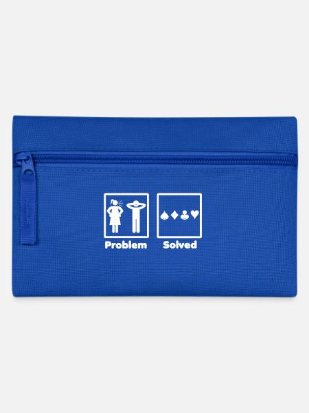 problem solved poker pokern - Federtasche - Royalblau