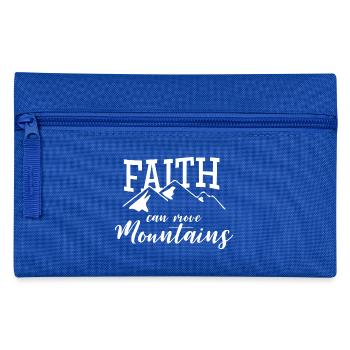La foi peut déplacer des montagnes chrétiens chrétiens - Trousse - bleu royal - Devant