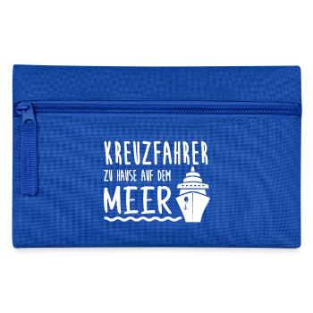 Kreuzfahrer Meer Kreuzfahrt Schiff Urlaub Geschenk - Federtasche - Royalblau - Vorne