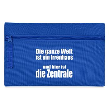 Irrenhauszentrale - Federtasche - Royalblau - Vorne