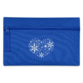 Schneeball Herz - Federtasche - Royalblau - Vorne
