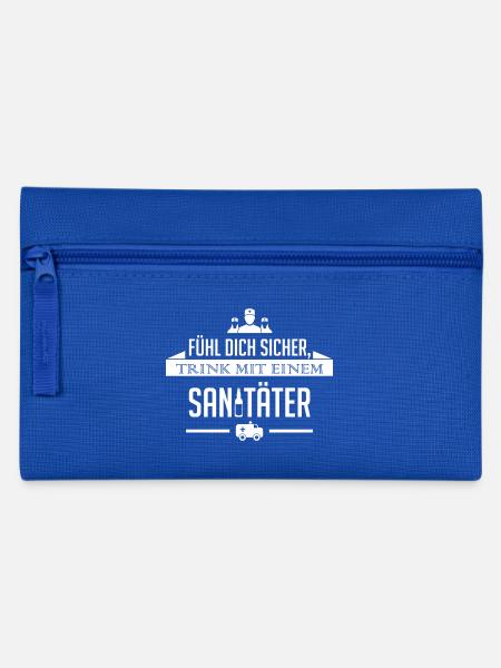 Fühl dich Nachts sicher, trink mit einem Sanitäter - Federtasche - Royalblau