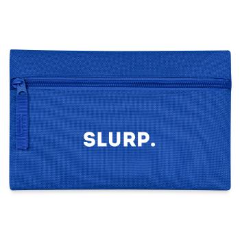 Exklusiv: Slurp. Geschenk Weiß - Federtasche - Royalblau - Vorne