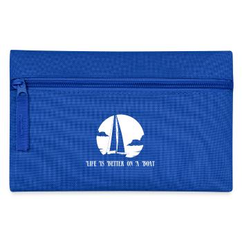 Sailing Life Beautiful Boat Gift Wind Dinghy - Pencil Case - royal blue - Front