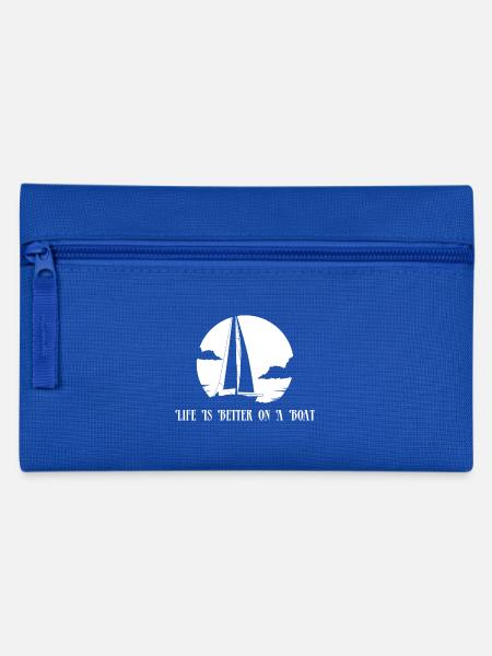 Sailing Life Beautiful Boat Gift Wind Dinghy - Pencil Case - royal blue