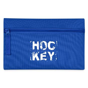 Hockey Grunge - Pencil Case - royal blue - Front
