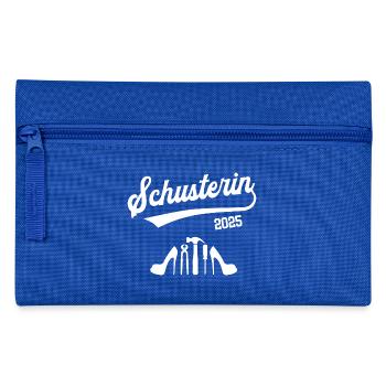 Schusterin 2025 Ausbildung Prüfung Schuster - Federtasche - Royalblau - Vorne