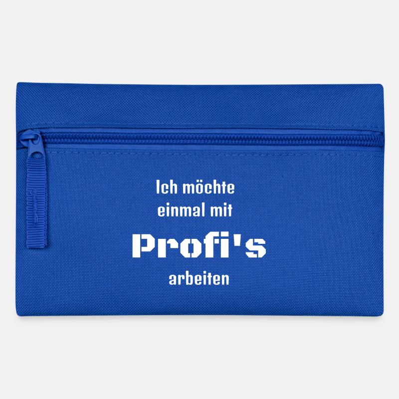 Ich möchte einmal mit Profi's arbeiten - Federtasche - Royalblau
