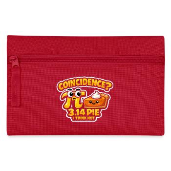 Pi Day Coincidence 3.14 Math Cake Design - Pencil Case - red - Front