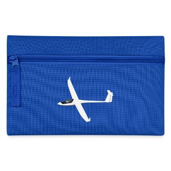 glider sailplane white - Pencil Case - royal blue - Front