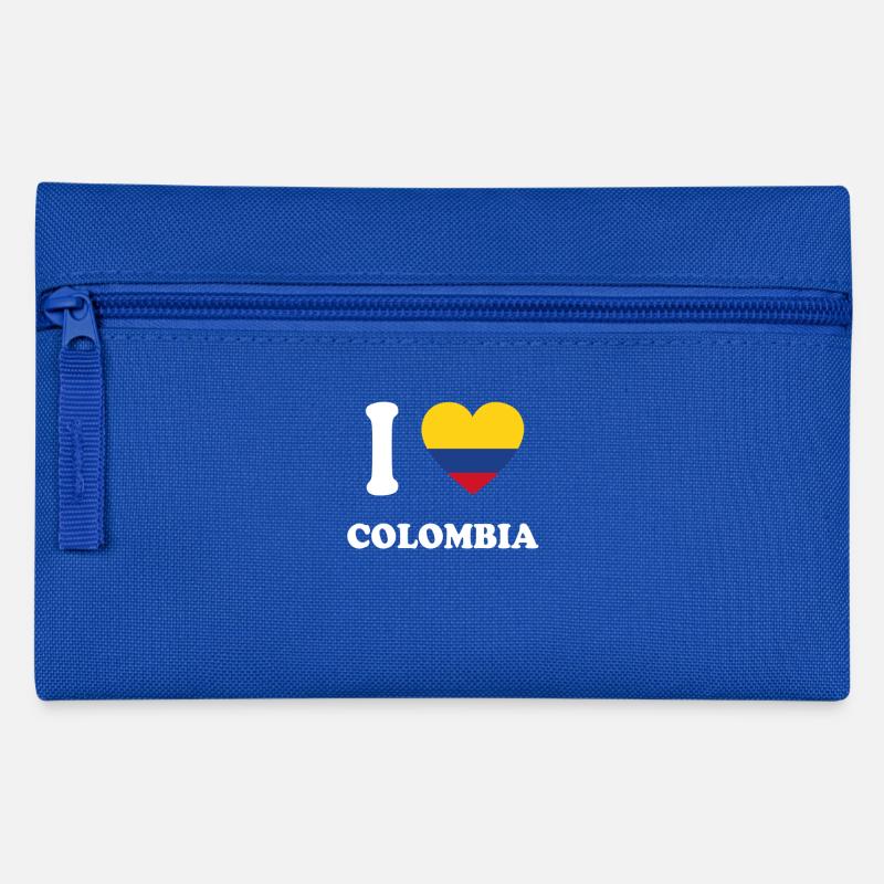 i love home geschenk land COLOMBIA - Federtasche - Royalblau