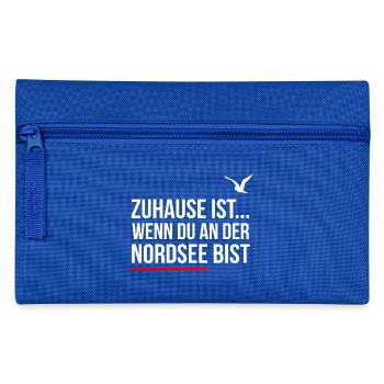 Zuhause ist... wenn Du an der Nordsee bist. Norden - Federtasche - Royalblau - Vorne
