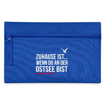 Zuhause ist...wenn Du an der Ostsee bist | Norden - Federtasche - Royalblau - Vorne