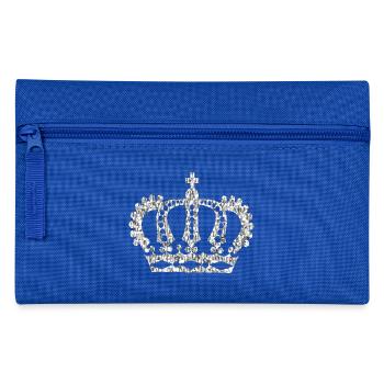 crown crown koenig king castle castle tower burg2 - Pencil Case - royal blue - Front