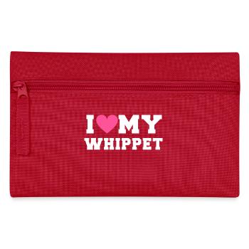 I love my Whippet - Trousse - rouge - Devant