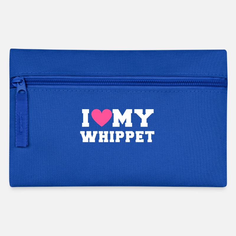 I love my Whippet - Federtasche - Royalblau