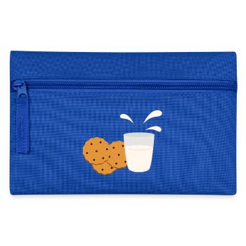 Biscuits with milk breakfast gift idea - Pencil Case - royal blue - Front