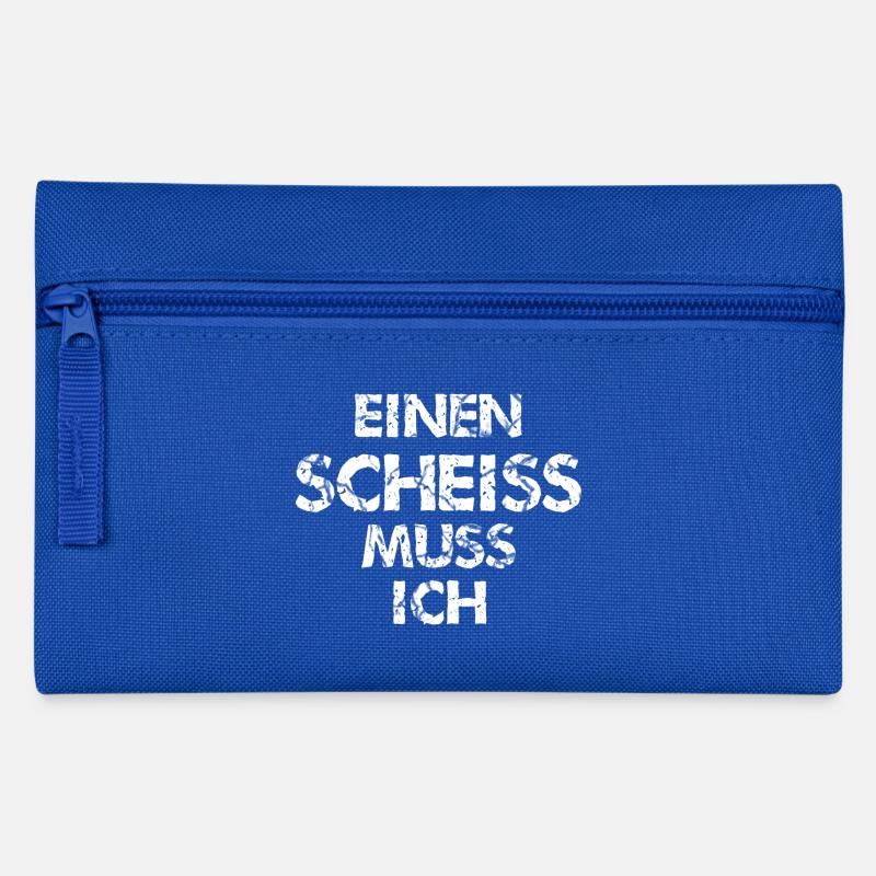 einen Scheiss muss ich - Federtasche - Royalblau