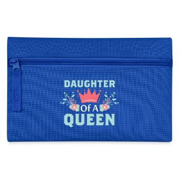 Daughter Of A Queen Beste Tochter Mama Mutter Kind - Federtasche - Royalblau - Vorne