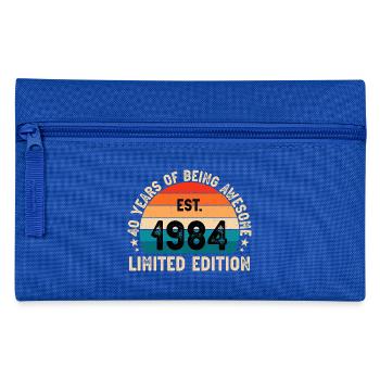 awesome since 1984 40 geb blablablaaa - Federtasche - Royalblau - Vorne