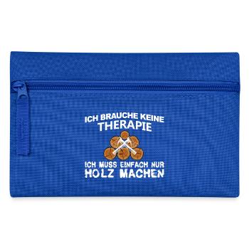 Therapie Holz - Federtasche - Royalblau - Vorne