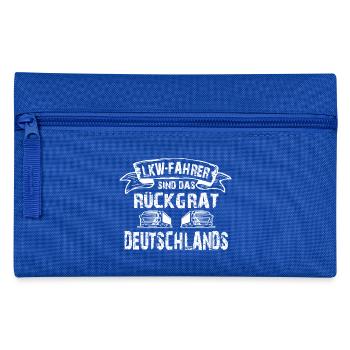 LKW - Rückgrat Deutschlands - T-Shirt - Federtasche - Royalblau - Vorne