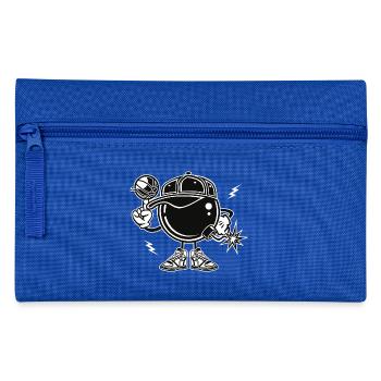 COMIC BASKETBALLER - Comic Cartoon Motiv Shirt - Federtasche - Royalblau - Vorne