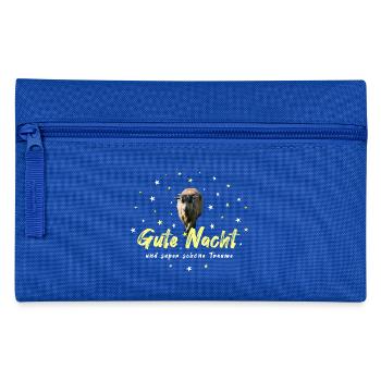 Gute Nacht Shirt Schlafshirt Sternenhimmel - Federtasche - Royalblau - Vorne