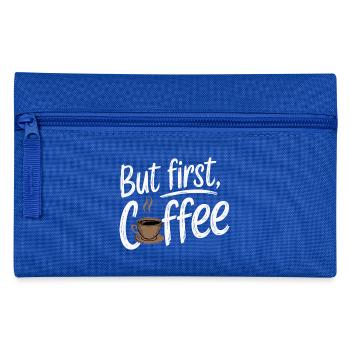 Aber erster Kaffee Koffein Morgen Espresso Lustig - Federtasche - Royalblau - Vorne