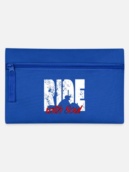 Für Biker - RideWithSoul - Federtasche - Royalblau