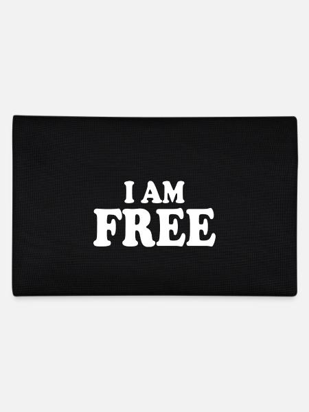 I am free - Federtasche - Schwarz - Hinten