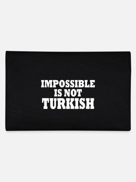 impossible is not turkish - Turkey - Pencil Case - black - Back