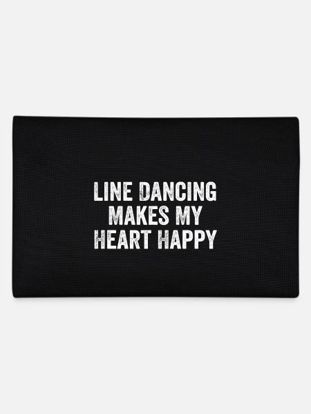 Line Dance macht mein Herz glücklich - Federtasche - Schwarz - Hinten