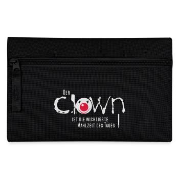 Clown gefrühstückt - Federtasche - Schwarz - Vorne