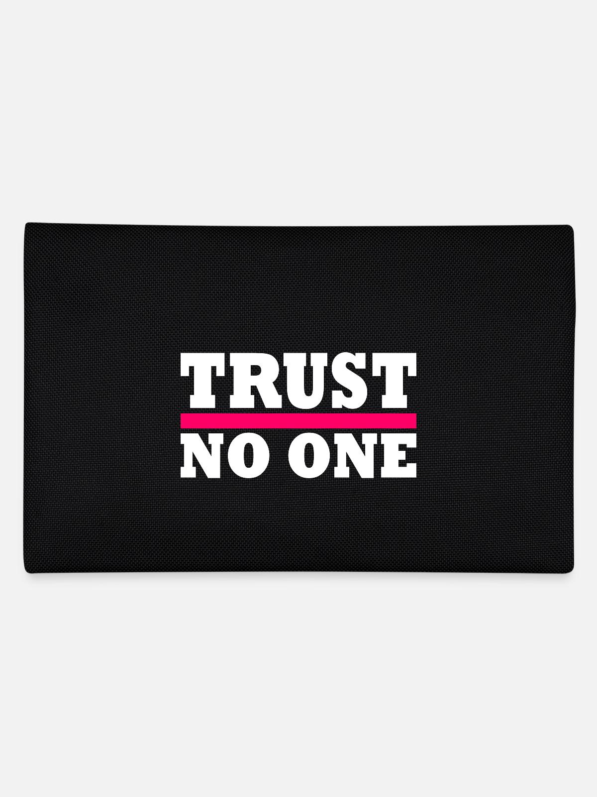 Trust no one - Pencil Case - black - Back