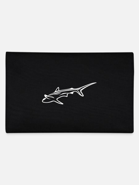 Eleganter Hai in Drift Strömung - Federtasche - Schwarz - Hinten