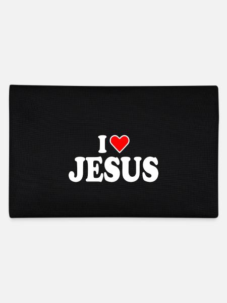 I love jesus - Federtasche - Schwarz - Hinten