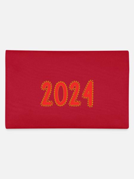 2024. ANNEE. BONNE ANNEE. SAINT SYLVESTRE - Trousse - rouge - Dos