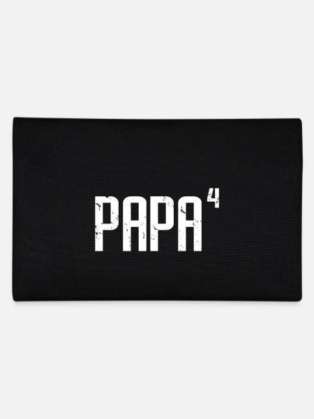 Papa de quatre cadeaux amusants pour tous les pères avec 4 enfants - Trousse - noir - Dos