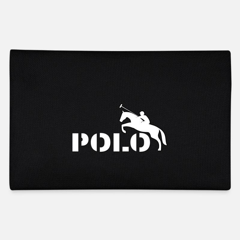 Horse Riding- Polo Pferde Sport Tshirt - Federtasche - Schwarz