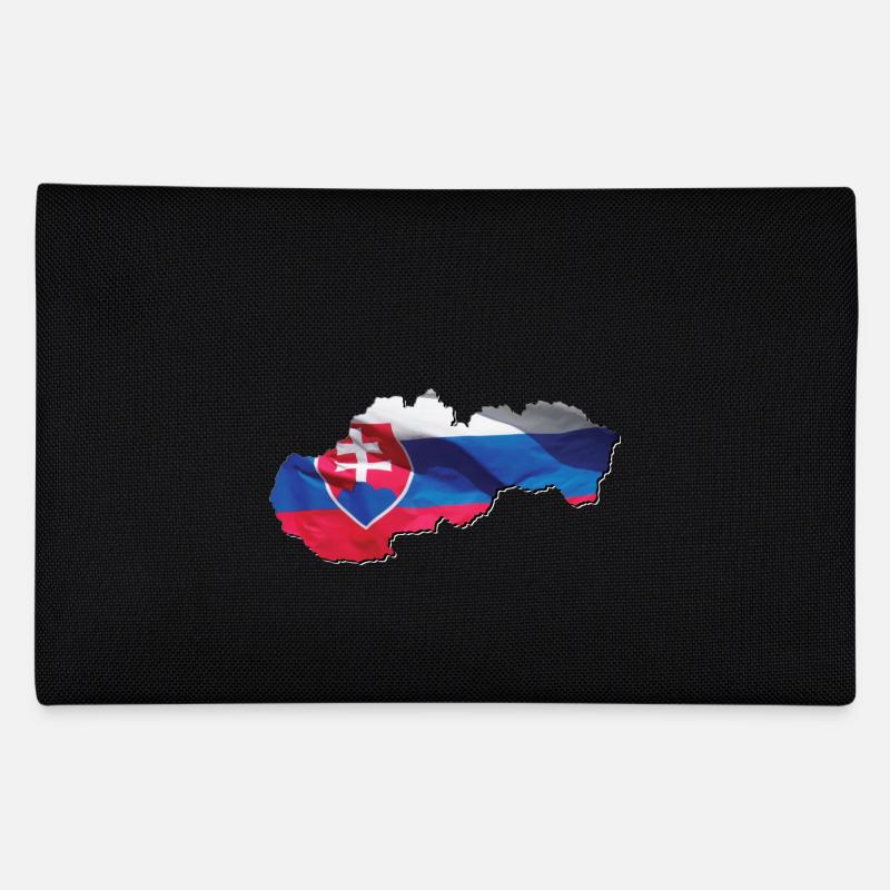 Slovakia Flag in Slovakia Map - Pencil Case - black