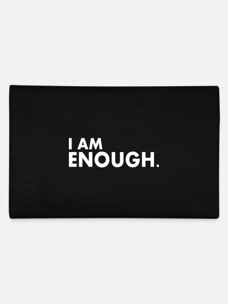 I am enough - Federtasche - Schwarz - Hinten
