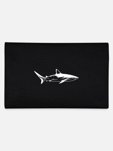 Shark - Vintage Vector Design - Pencil Case - black - Back