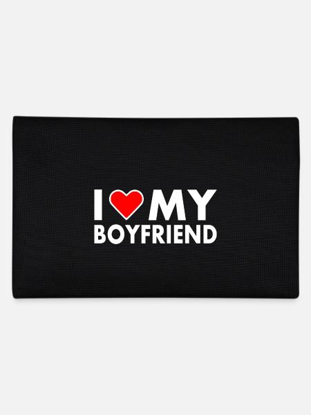 I love my boyfriend - Federtasche - Schwarz - Hinten