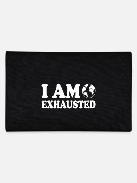I am exhausted - Pencil Case - black - Back