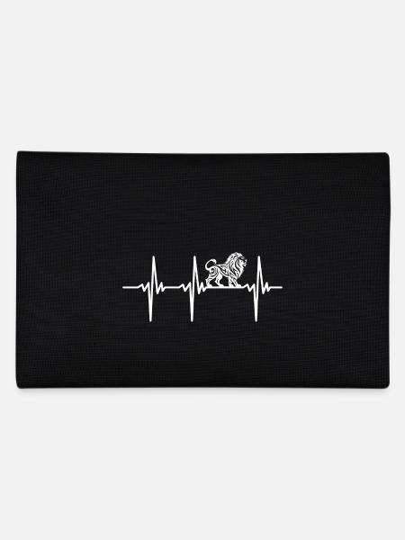 Heartbeat for Proud Lions Tattoo Style - Pencil Case - black - Back