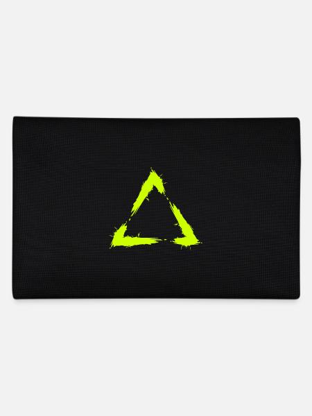 Icon Triangle Brush Design New Yellow - Pencil Case - black - Back