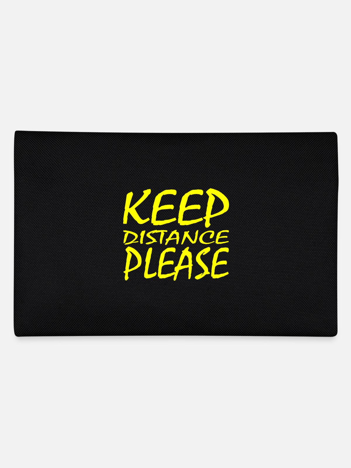 social distancing - Pencil Case - black - Back