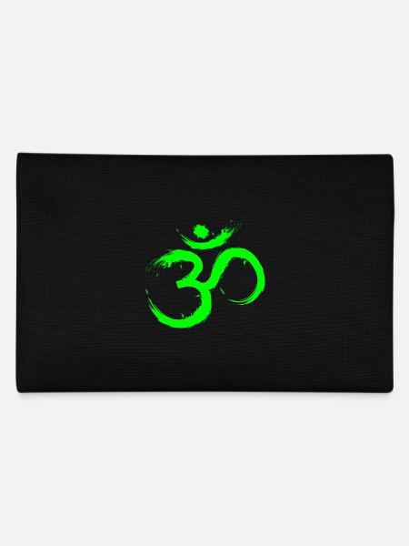 Om Design Symbol Meditation Befreiung Limone Grün - Federtasche - Schwarz - Hinten
