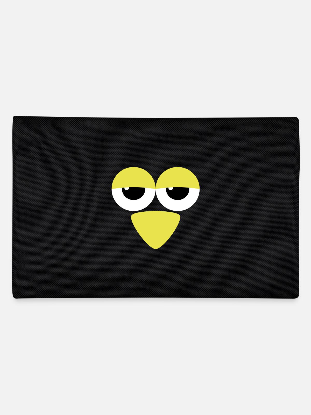 Yeux avec bec - Trousse - noir - Dos